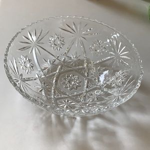 Anchor Hocking Pres-cut Crystal Star of David 10 3/4 inches Salad or Punch BOWL